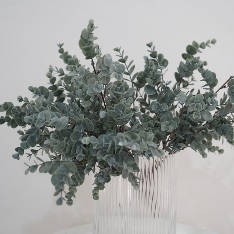 Frunze artificiale de eucalipt, stil nordic, pentru decorarea livingului și a mesei de dining – aranjament floral decorativ