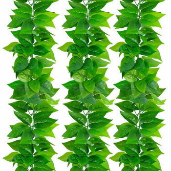 Viță artificială cu frunze verzi, plantă decorativă din plastic pentru acoperirea conductelor de apă și a instalațiilor HVAC, 100-200 cm