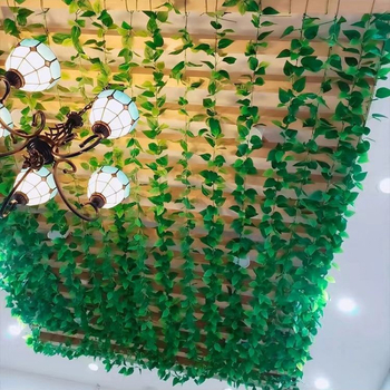 Viță artificială cu frunze verzi, plantă decorativă din plastic pentru acoperirea conductelor de apă și a instalațiilor HVAC, 100-200 cm