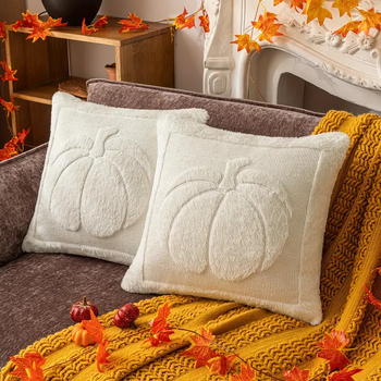 Husă de pernă cu dovleac de Halloween, quiltată, pentru sufragerie, textile de casă