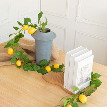 Plante artificiale verzi cu fructe de lămâie — viță decorativă pentru nunți, decor interior și restaurante