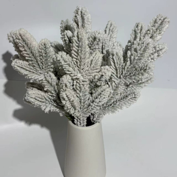 Ace de pin artificiale cu aspect catifelat pentru decor de Crăciun, accesorii pentru aranjament DIY al bradului, PE pin și chiparos