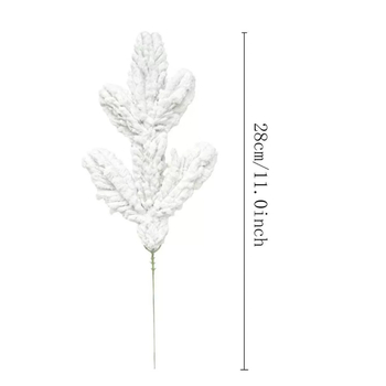 Ace de pin artificiale cu aspect catifelat pentru decor de Crăciun, accesorii pentru aranjament DIY al bradului, PE pin și chiparos
