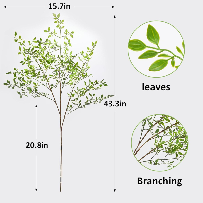 Plantă artificială Nandina pentru decor de nuntă, aranjamente florale în studio și decor de casă