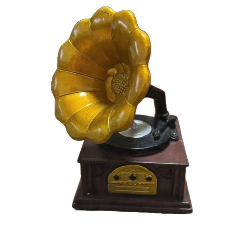 Gramofon european retro — ornament de birou pentru casă, bibliotecă și sufragerie