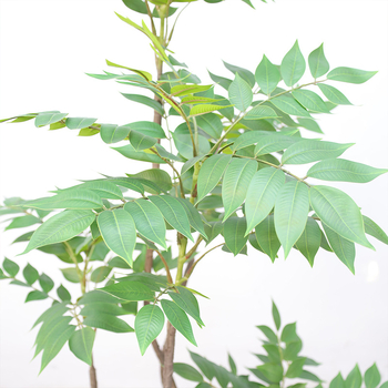 Model nou de plantă artificială verde din lemn lacuit, pentru decor interior, plantă în ghiveci pentru sufragerie și recuzită pentru fotografii în aer liber