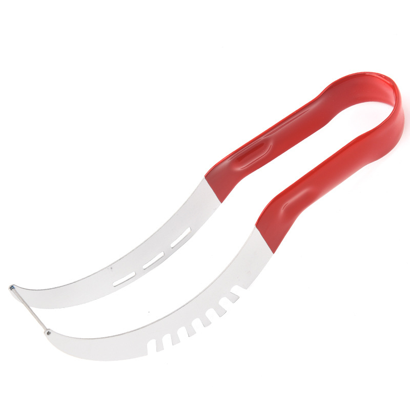 Cuțit multifuncțional din oțel inoxidabil pentru pepene — tăietor de fructe și divizor, design creativ