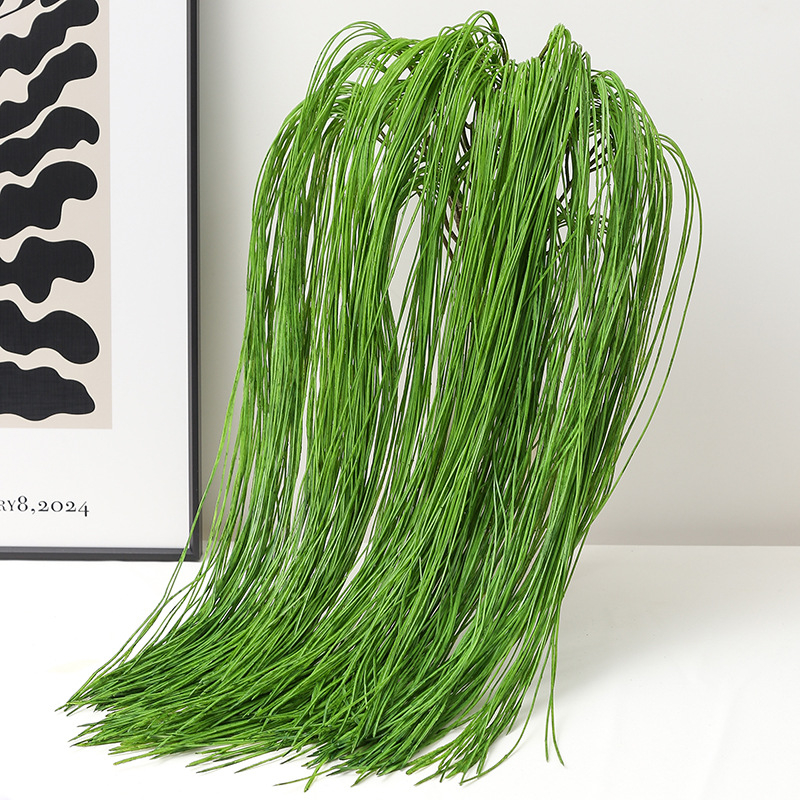 Iarbă artificială Dragon's Whisker Grass pentru decor de nuntă, plante suspendate în stil forestier, viță sintetică pentru aranjamente florale