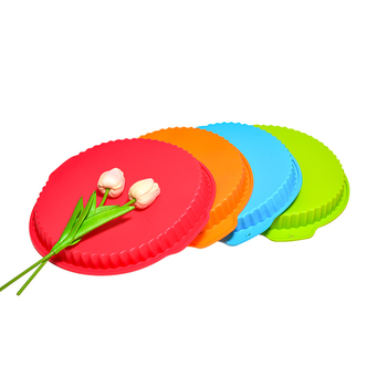 Matriță de copt rotundă din silicon, mare, cu două mânere, pentru prăjituri, plăcinte și tarte