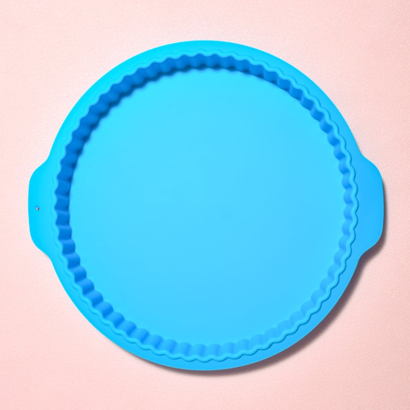 Matriță de copt rotundă din silicon, mare, cu două mânere, pentru prăjituri, plăcinte și tarte