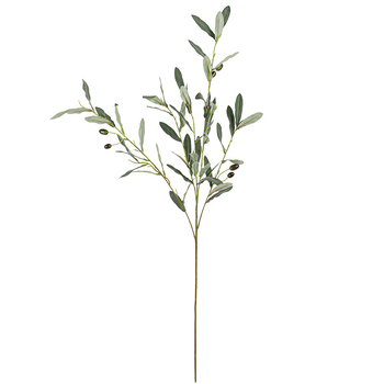 Ramură de măslin artificială cu cinci ramuri și fructe, pentru decor interior și aranjamente florale, stil Nordic