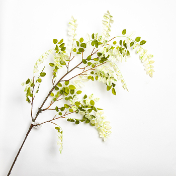 Frunză artificială de Wisteria, tulpină unică, decor interior