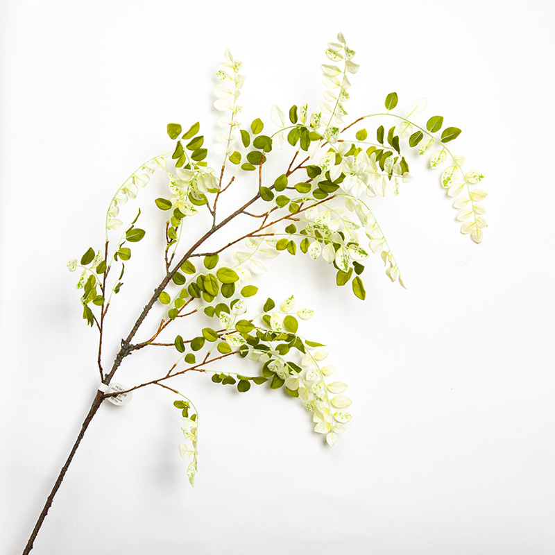 Frunză artificială de Wisteria, tulpină unică, decor interior