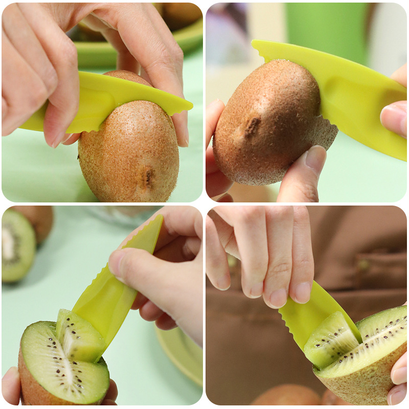 Linguriță pentru kiwi și decojit fructe, plastic îngroșat, ambalaj individual