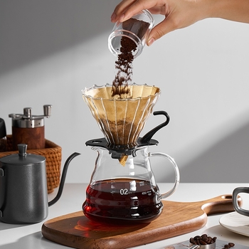 Хартиен филтър за кафе V60, фан-образен дизайн, еднократен филтър за ръчно варене, лесно съхранение, за студено филтриране
