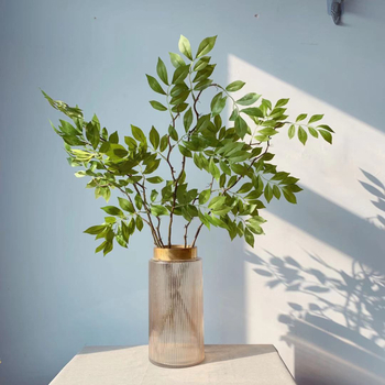 Aranjament floral artificial cu frunze de glicină, cu două ramuri