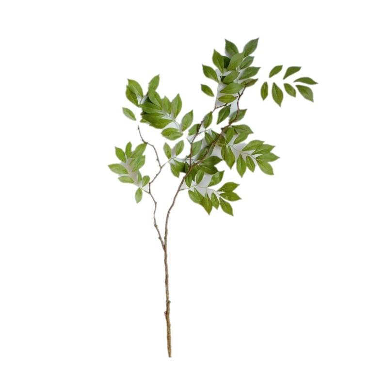 Aranjament floral artificial cu frunze de glicină, cu două ramuri