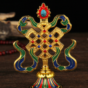 Tibetanski budistički set s osam blagoslovljenih simbola i tantričkim ritualnim predmetima za Budin oltar