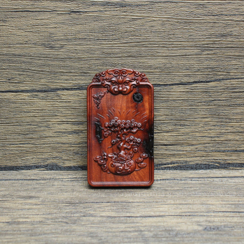 Drveni talisman Zhao Gongming – Drvo bogatstva s reljefom, taoistički ritualni alat, drveni proizvod