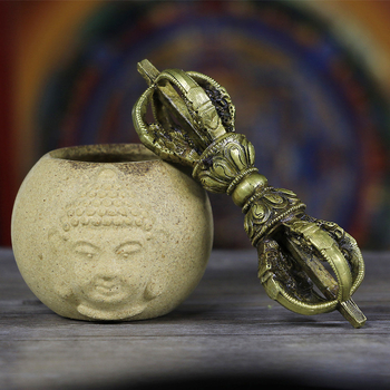 Vajra od bakra s pet prstiju, ručno izrađeni ritualni instrument