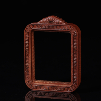 Lightning-struck jujube wood Thangka box pendant, ručno izrađeno, ne blijedi, 4x5 cm
