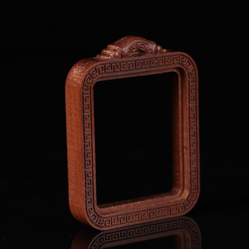 Lightning-struck jujube wood Thangka box pendant, ručno izrađeno, ne blijedi, 4x5 cm