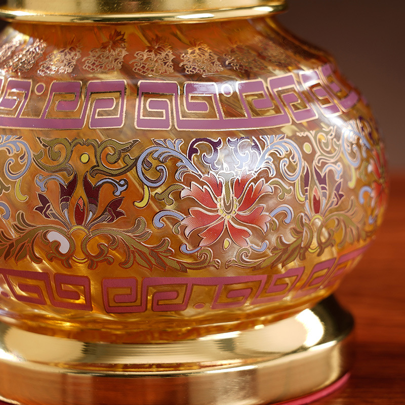 Buddha uljna lampa s držačem ghí, regulacijom svjetla, otporna na vjetar, za kućni oltar