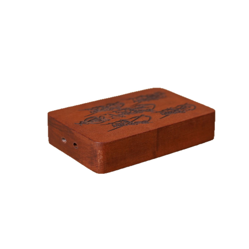 Drveni privjesak s pet bogova bogatstva i pet munja – gravirani talisman
