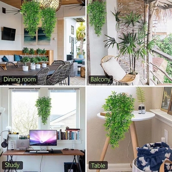 Viță artificială cu frunze de bambus – decor pentru fundal de nuntă și plafon