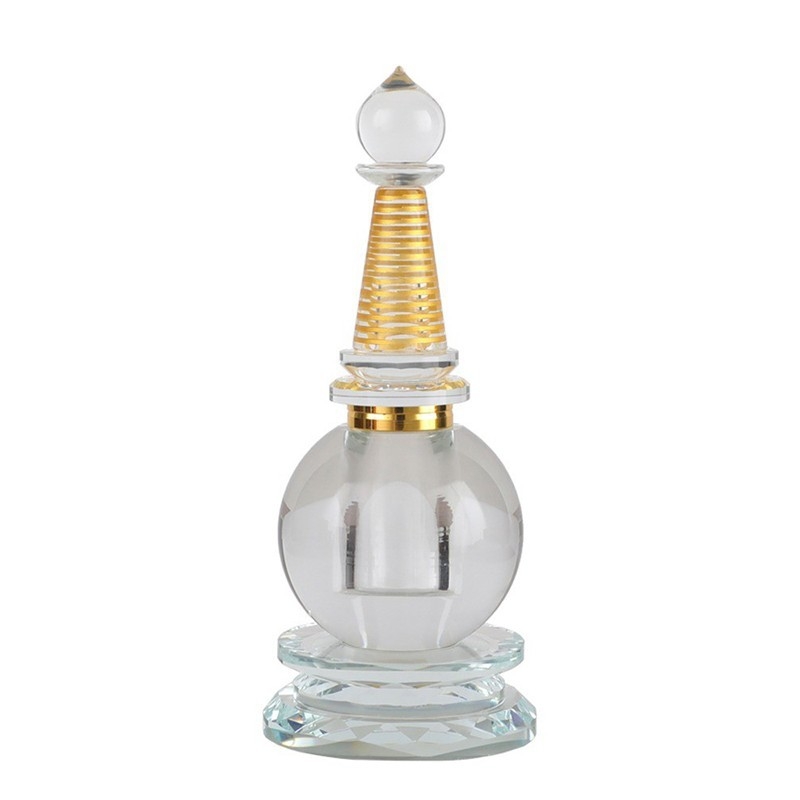 Stupa de cristal cu relicvă, stil tibetan etnic, ornament decorativ pentru cult budist