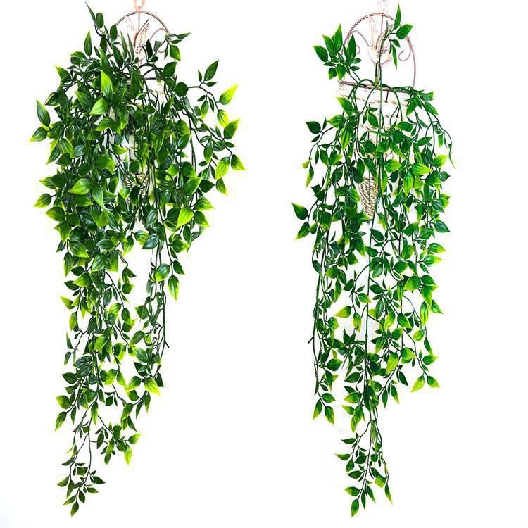 Plantă agățătoare artificială în formă de mandala din ratan pentru decor interior și exterior