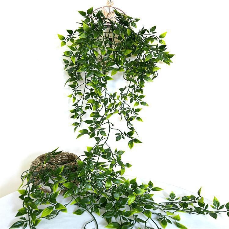 Plantă agățătoare artificială în formă de mandala din ratan pentru decor interior și exterior