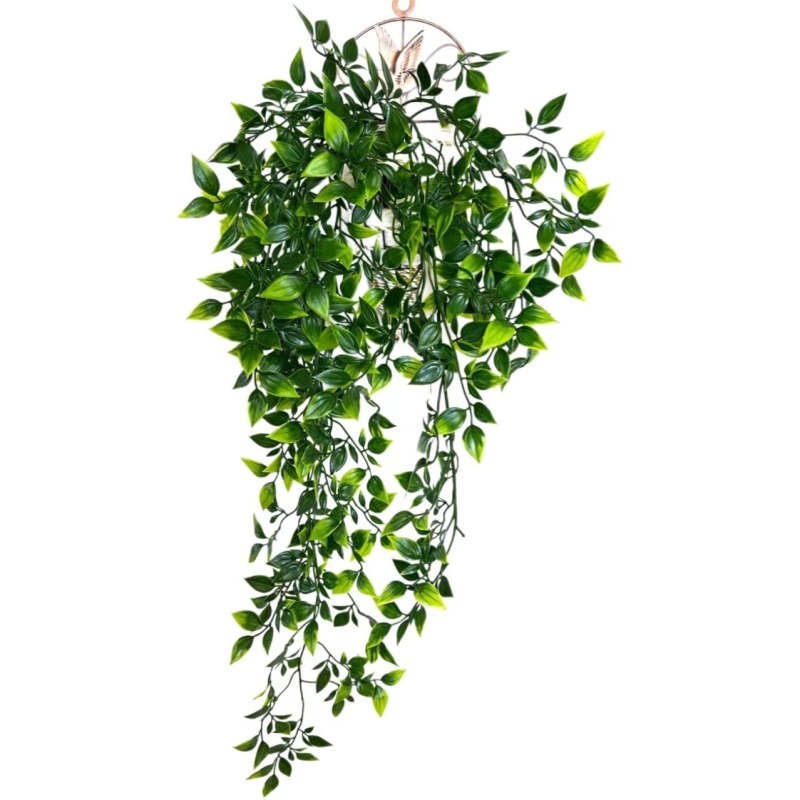 Plantă agățătoare artificială în formă de mandala din ratan pentru decor interior și exterior