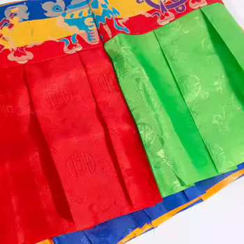 Tibet stil zidna zavjesa s osam blagoslova i mongolskim privjescima – kućna dekoracija, zavjesa od platna u pet boja