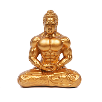 Kínai stílusú Zen Buddha resin szobor, izmos Buddha, kreatív otthoni dekoráció, íróasztali kiállító állvány, testreszabható