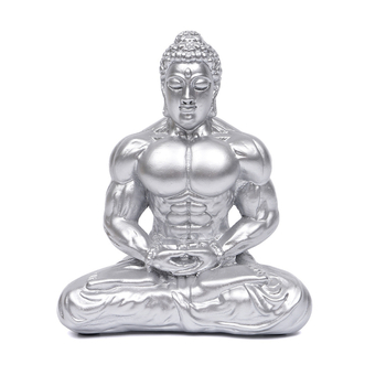Kínai stílusú Zen Buddha resin szobor, izmos Buddha, kreatív otthoni dekoráció, íróasztali kiállító állvány, testreszabható