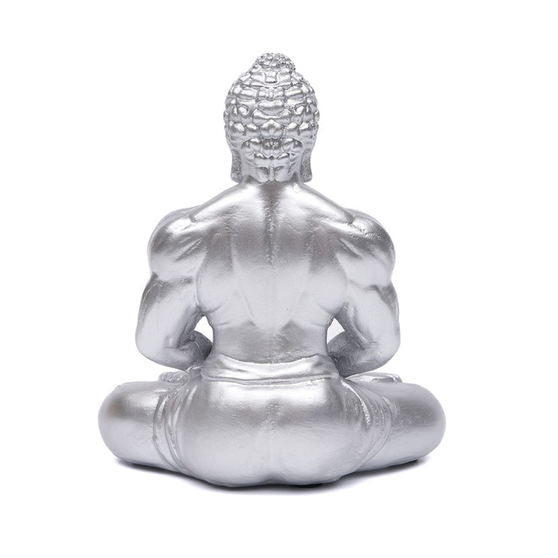 Kínai stílusú Zen Buddha resin szobor, izmos Buddha, kreatív otthoni dekoráció, íróasztali kiállító állvány, testreszabható
