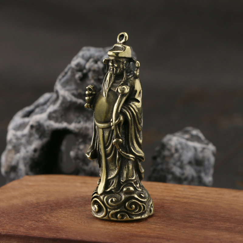 Statuetă a Zeului Bogăției, în stil chinezesc, pentru decorul casei, disponibilă în dimensiuni mari și mici.