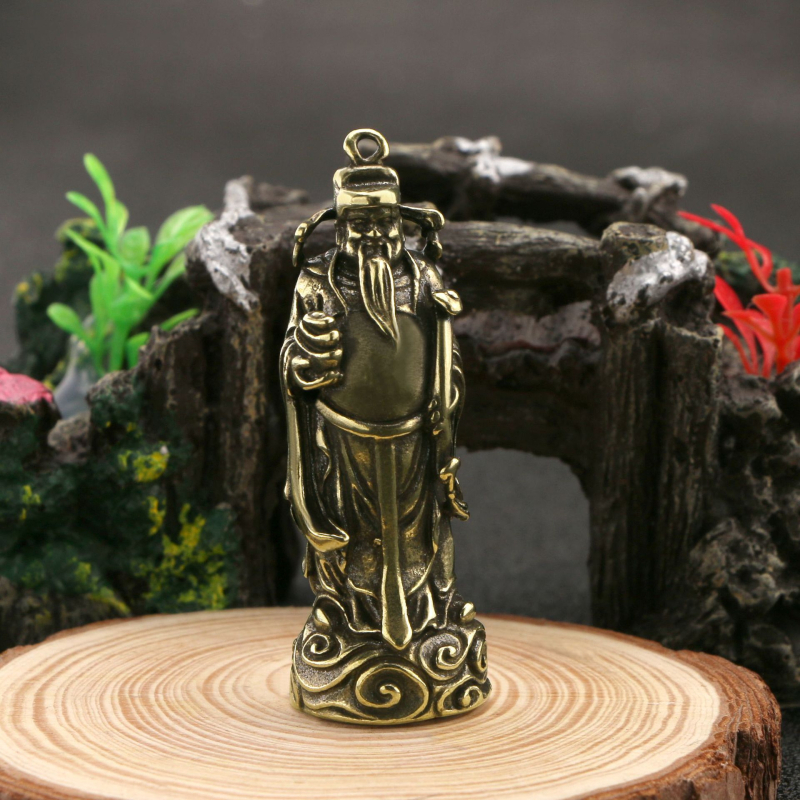 Statuetă a Zeului Bogăției, în stil chinezesc, pentru decorul casei, disponibilă în dimensiuni mari și mici.