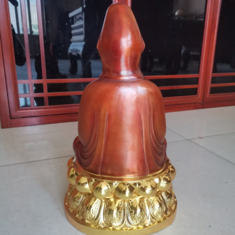 Statuie Bodhisattva, bronz turnat, lucrare manuală, dimensiune mare
