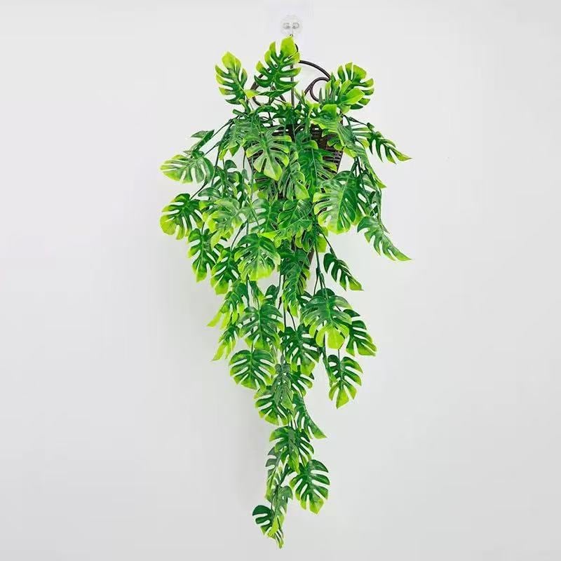 Plantă artificială – liană cu frunză în formă de carapace pentru decor de interior, plantă verde de agățat, 30–100 cm