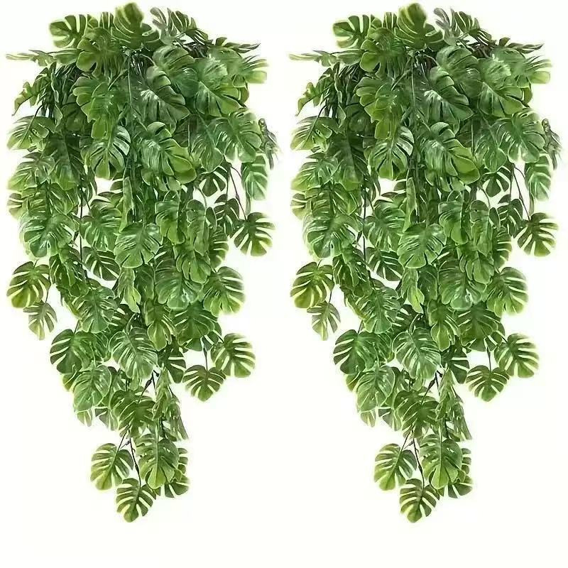 Plantă artificială – liană cu frunză în formă de carapace pentru decor de interior, plantă verde de agățat, 30–100 cm