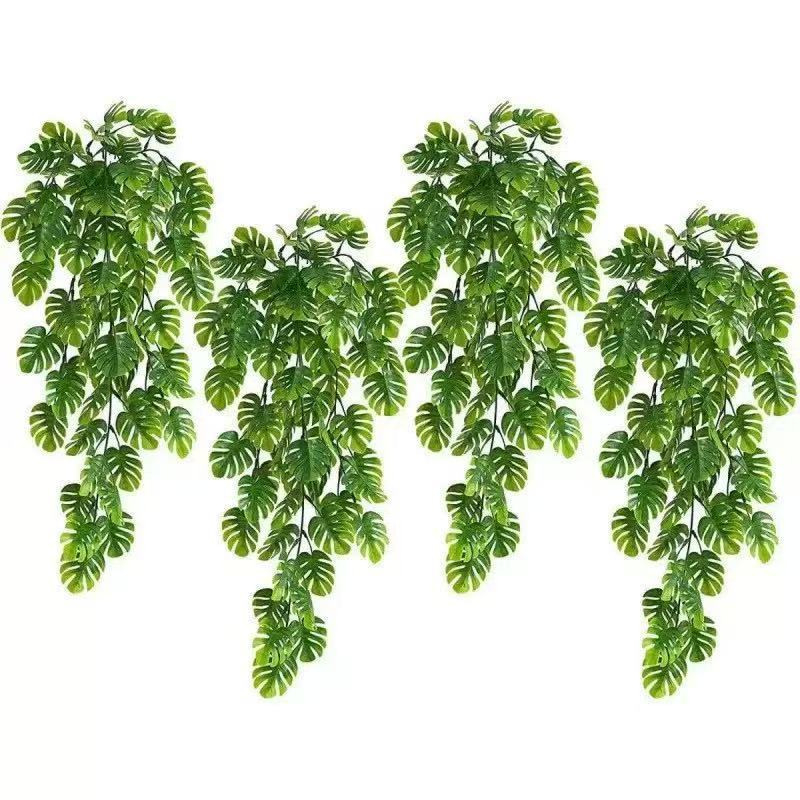 Plantă artificială – liană cu frunză în formă de carapace pentru decor de interior, plantă verde de agățat, 30–100 cm