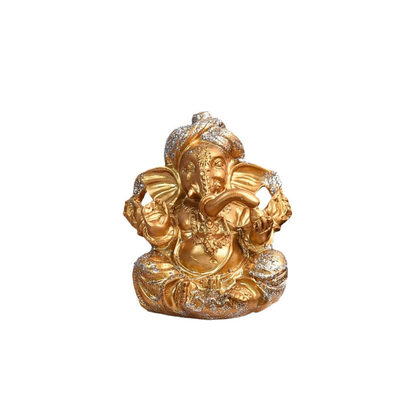 Statuie Buddha din rășină, cu motiv trompă de elefant, așezată, decor pentru casă, sufragerie și hol