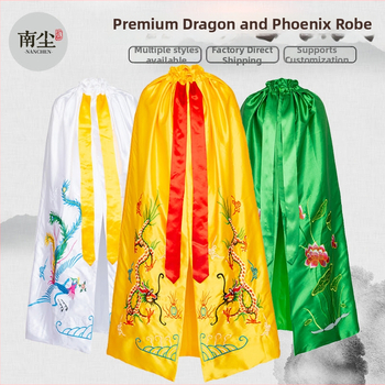 Pelerină lotus de 1,5 m pentru Guanyin Bodhisattva, șal Buddha brodat cu dragon și Phoenix