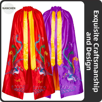 Pelerină lotus de 1,5 m pentru Guanyin Bodhisattva, șal Buddha brodat cu dragon și Phoenix