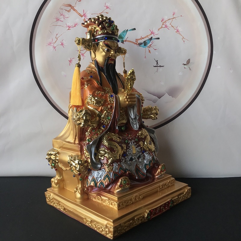 Statue Buddha Guanji Dragon King, din rășină, pentru sufragerie, decor de masă