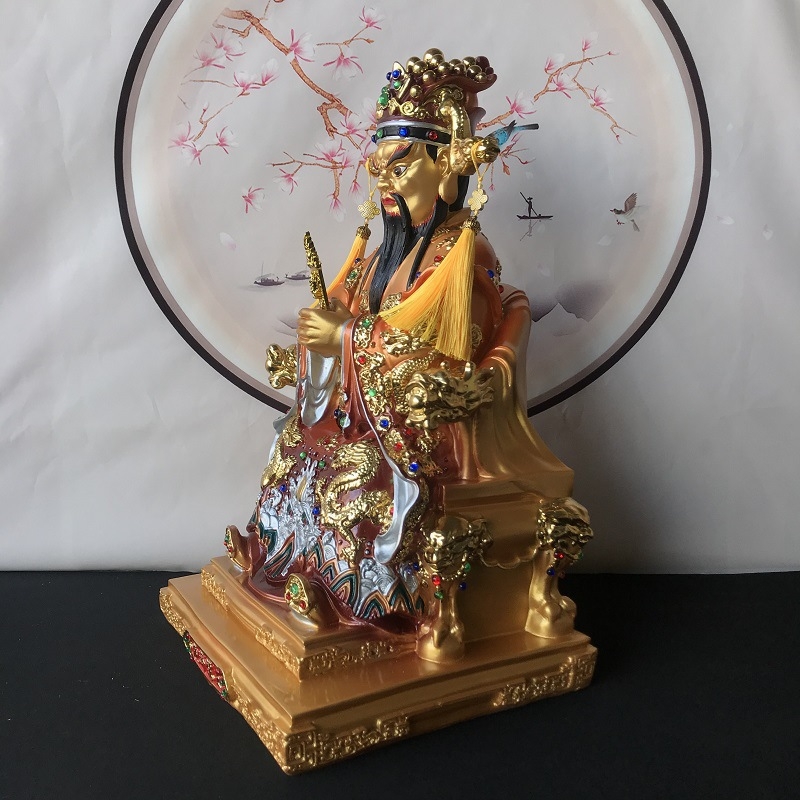 Statue Buddha Guanji Dragon King, din rășină, pentru sufragerie, decor de masă