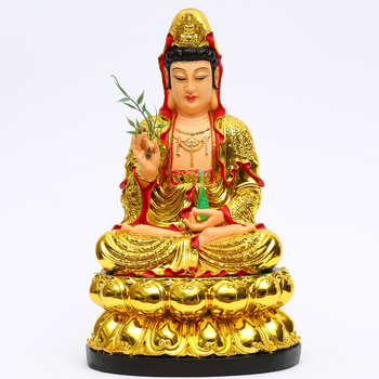 Statuie Guanyin pentru închinare acasă, figură din rășină Avalokitesvara