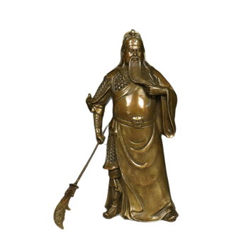 Statuie Guan Gong din alamă pentru rugăciune în sufragerie